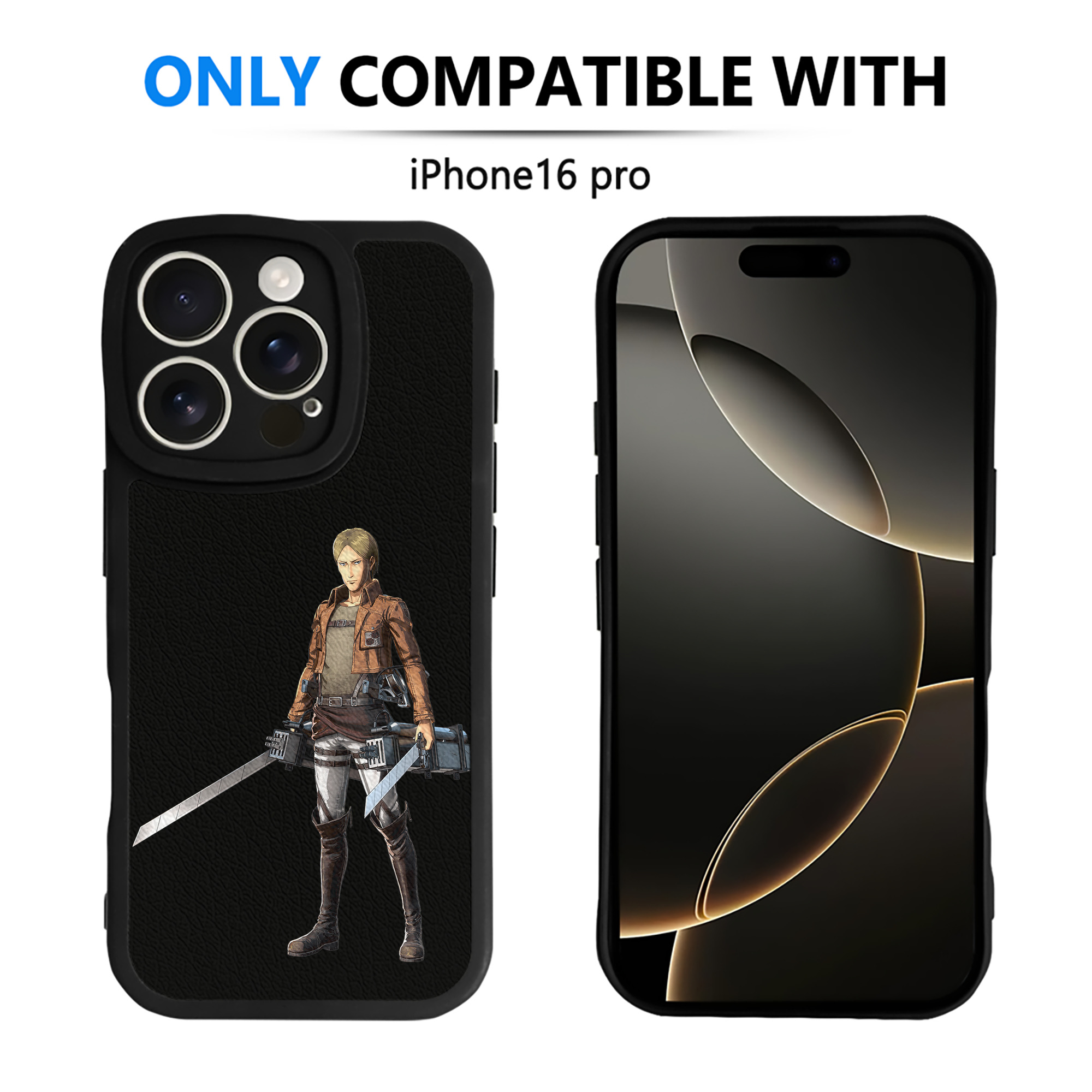 （画像用） 進撃の巨人 Attack on Titan 【iPhone 16シリーズ対応】シリコンスマホケース（レザー調） 材質：シリコン